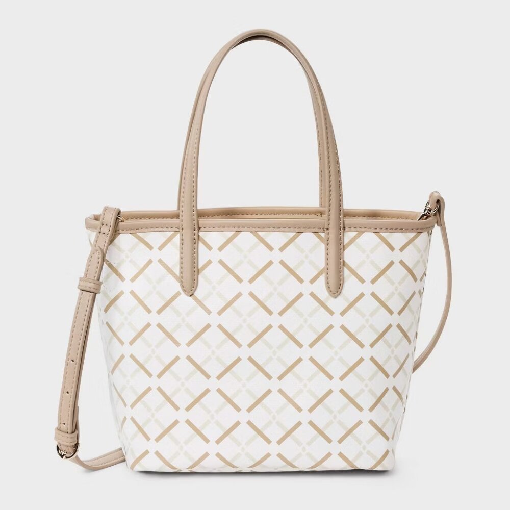 Mini Tote Bag – A New Day White Coated Canvas Purse - NWT